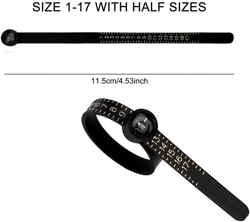 TUNQISM 1-17 USA Rings Size Upgraded Ring Sizer Measuring Set Reusable Finger Size Gauge Measure Tool Jewelry Sizing Tools - Image 2